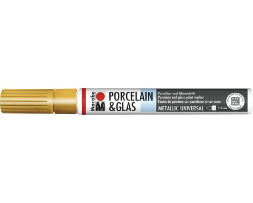 Marker Marabu pentru porțelan și sticlă, Universal Metallic