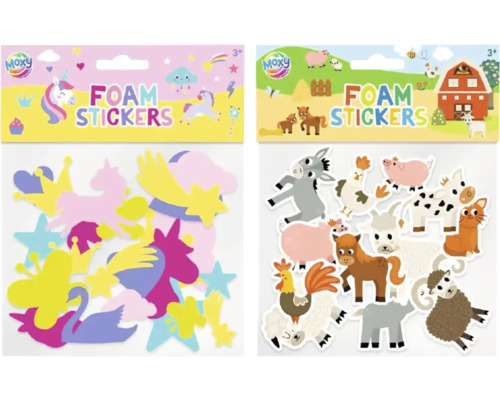 Autocolante din spumă cu motive de unicorn și animale de fermă