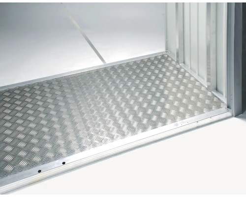 Placă de podea din tablă striată pentru o magazie de grădină