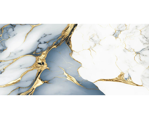 Gresie exterior / interior porțelanată rectificată Sky Gold 60x120 cm Fundal abstract de marmură cu accente aurii