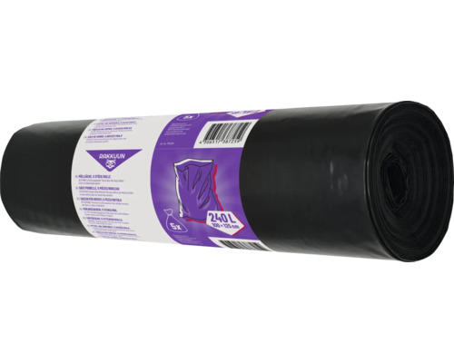 Rola saci de gunoi, 240 litri, 5 bucăți