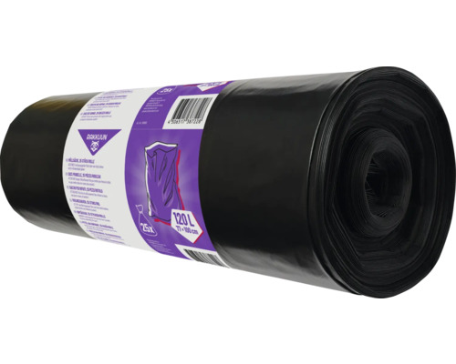 Rola saci de gunoi, 25 bucăți, 120 litri