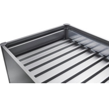 Jardinieră metalică cu fund cu nervuri