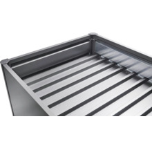 Jardinieră din oțel inoxidabil cu fund striat