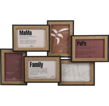 Ramă foto multiplă pentru fotografii cu inscripțiile Mama, Tata și Familia
