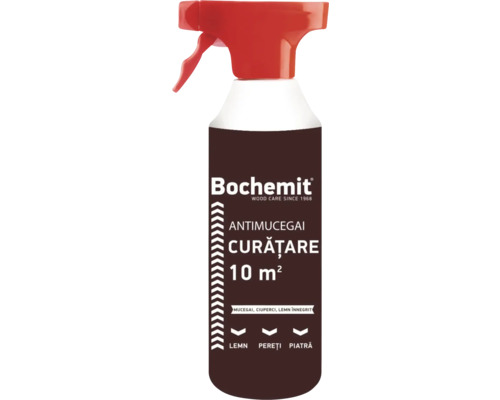 Soluție antimucegai & curățare lemn înnegrit Bochemit 500 ml Bochemit Produs de protecție a lemnului împotriva mucegaiului cu pulverizator