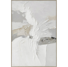 Pictură abstractă cu structură în relief în ramă