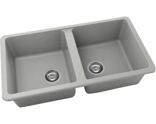 Chiuvetă cu două cuve și scurgere