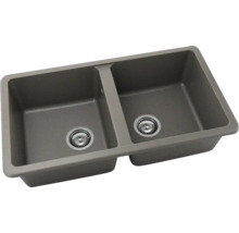 Chiuvetă dublă din material compozit cu două cuve