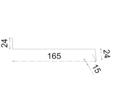 Desen tehnic cu dimensiuni: 24, 165 și 15
