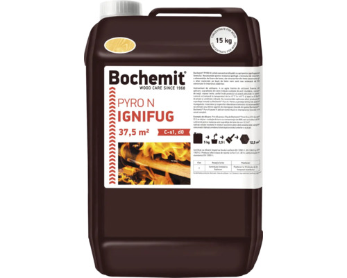 Bochemit Pyro N, produs de protecție a lemnului, concentrat de 15 kg pentru ignifugarea lemnului în interior