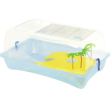 Bazin pentru animale mici cu capac și insulă