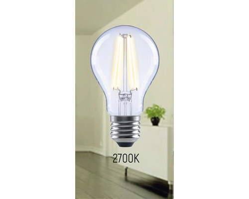 Bec LED transparent cu temperatură de culoare de 2700K