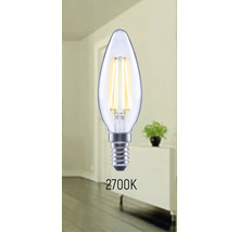 Bec tip lumânare cu soclu E14 și 2700 Kelvin