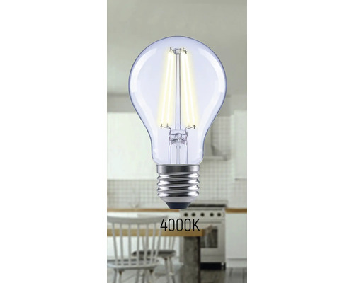 Bec LED transparent cu 4000 Kelvin