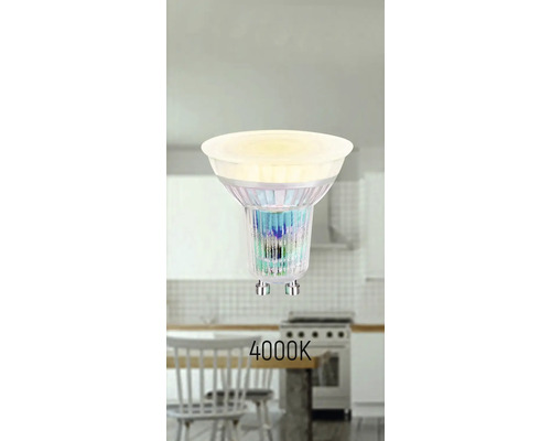 Bec LED GU10 cu lumină de 4000 Kelvin