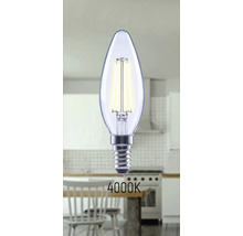 Bec tip lumânare cu soclu E14 și culoare de lumină de 4000 Kelvin