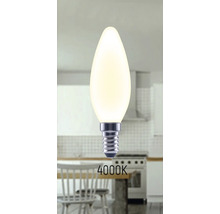 Bec tip lumânare cu soclu E14 și culoare lumină de 4000 Kelvin