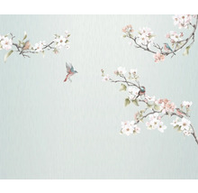 Tapet cu model de păsări și flori