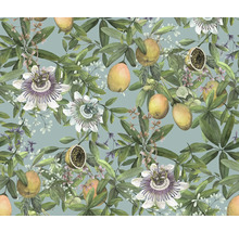 Hârtie cu model floral cu motive de fructul pasiunii.