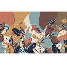 Design abstract cu frunze pentru decorarea pereților