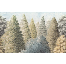 Ilustrație cu arbori și arbuști ca decorațiune de perete