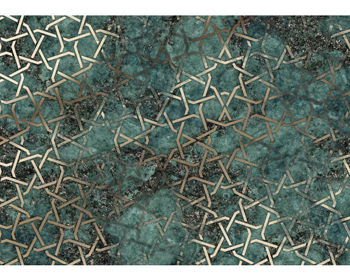 Tapet cu model geometric pe fundal marmorat