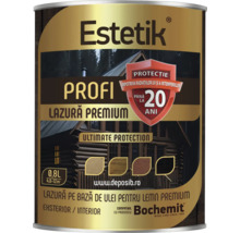 Lazură premium pentru lemn Estetik Profi, 0,8 litri, pentru exterior și interior