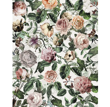 Tapetă florală cu trandafiri și frunze