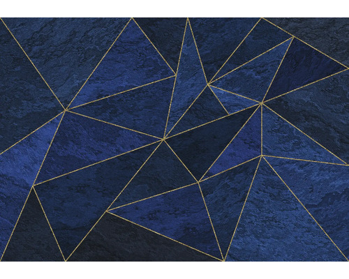 Model geometric de tapet cu triunghiuri și linii aurii