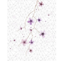 Tapet cu model floral și forme geometrice