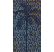 Tapet cu motiv de palmier și model geometric