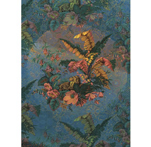 Tapet cu plante, lei și forme geometrice