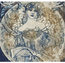 Imagine decorativă de perete cu o femeie în stil art nouveau