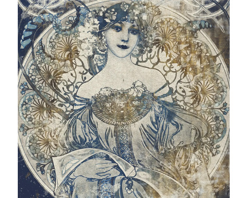 Imagine decorativă de perete cu o femeie în stil art nouveau