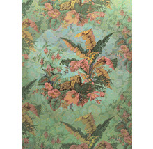 Tapetă florală cu motiv de leu și atmosferă de junglă