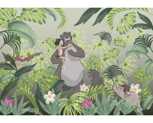Fototapet vlies DX8-030 Disney Edition 4 Welcome To the Jungle 400x280 cm Ilustrație Cartea Junglei cu Mowgli, Baloo, Bagheera, Hathi și Regele Louie