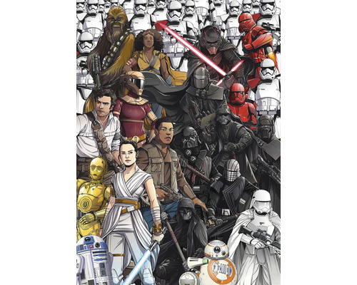 Fototapet vlies DX4-075 Disney Edition 4 Star Wars Retro Cartoon 200x280 cm Ilustrație cu diverse personaje Star Wars