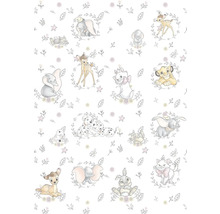 Tapet cu motive Disney cu Dumbo, Bambi, Marie, Simba și dalmațieni