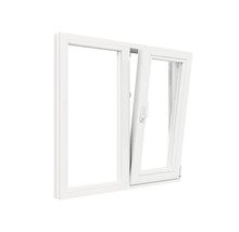 Fereastră din plastic albă, funcție de deschidere și înclinare