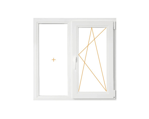 Fereastră din plastic albă cu două canaturi