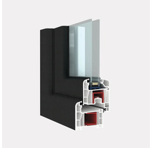 Profil de fereastră în secțiune transversală cu sticlă