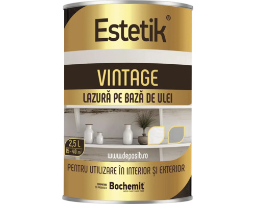 Lazură de lemn Estetik Vintage pentru interior și exterior