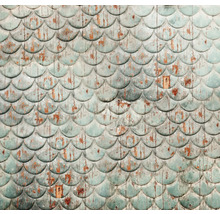 Fațadă din lemn cu aspect de șindrilă și efecte de intemperii