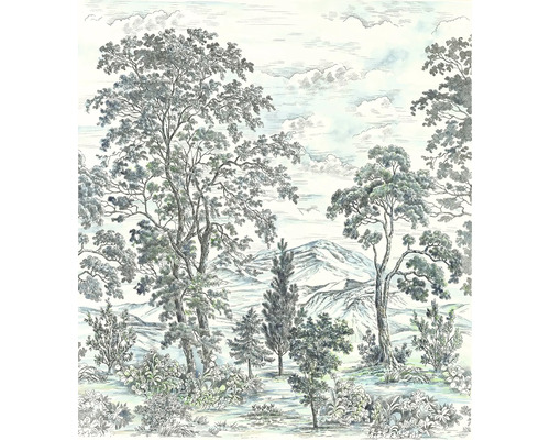 Tapet cu motiv de peisaj forestier