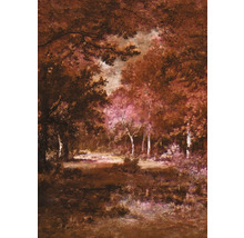 Pictură a unui peisaj forestier cu copaci