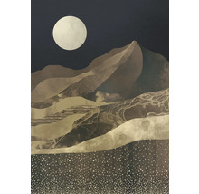 Imagine de perete decorativă cu motiv de munte și lună