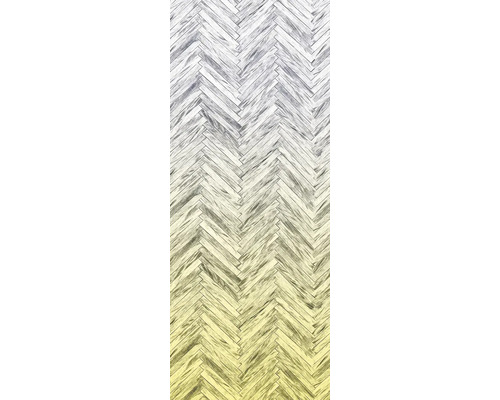 Fototapet vlies 6000C-VD1 Herringbone Panel galben 100x250 cm Parchet din lemn cu model herringbone
