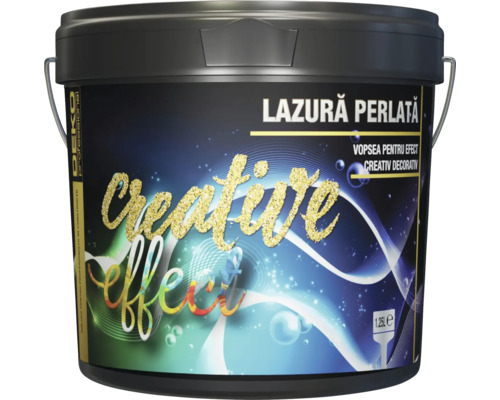 Vopsea decorativă cu efect într-o găleată