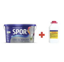 Set vopsea de interior: găleată cu 15 litri de vopsea și flacon de grund de perete